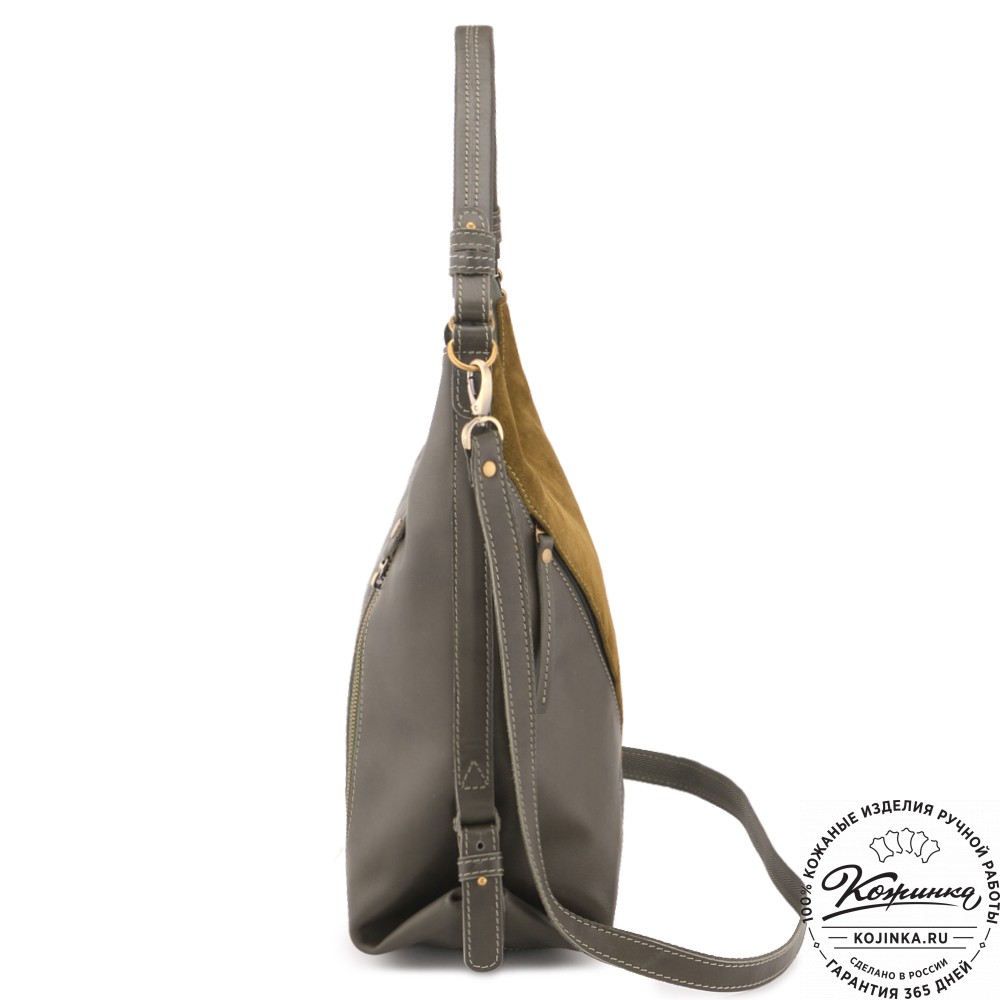  Женская кожаная сумка "Эмилия" (хаки)